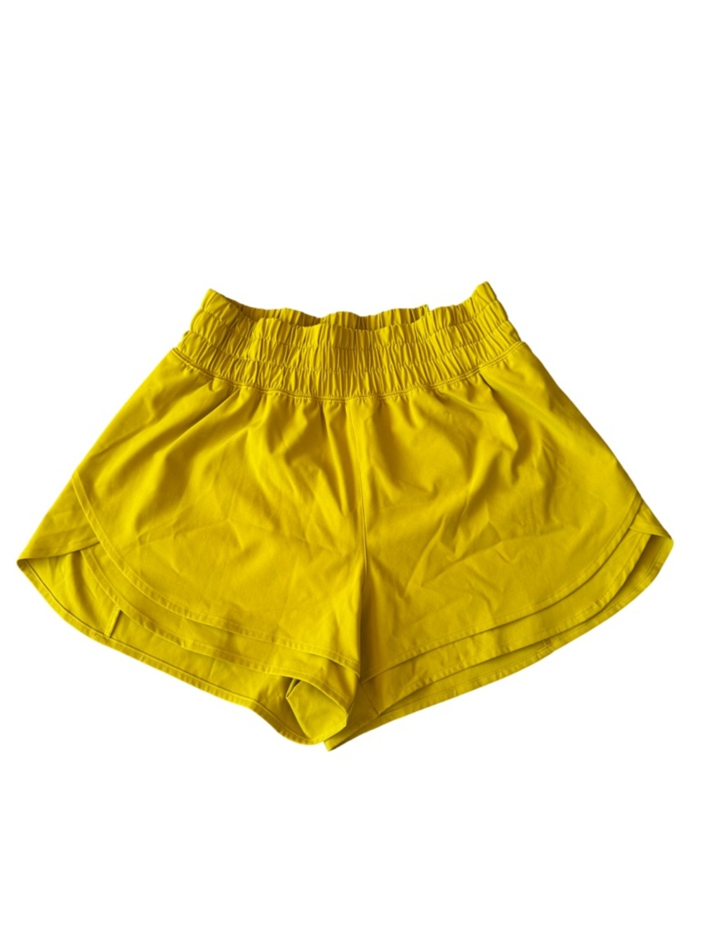 CALIA Women’s XS High Rise Step Up Short Yellow Green